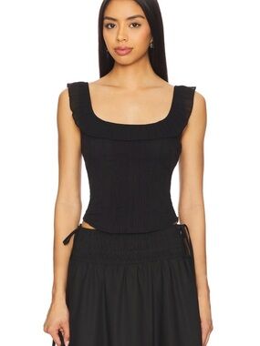 REVOLVE Black Corset Top